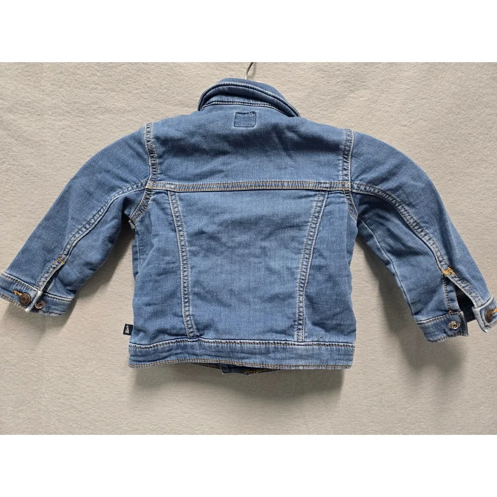 Baby OshKosh B'gosh Blue Denim Jacket 18M Kids Medium Wash Trucker Coat